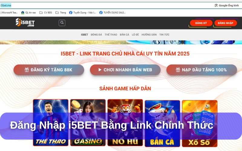 Người chơi cần đảm bảo dùng liên kết chính thức của i5bet